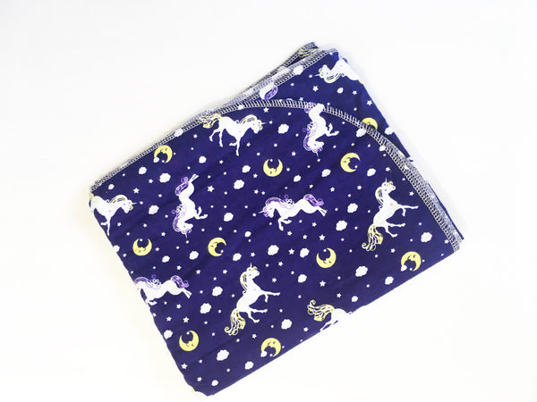 Purple Unicorns Flannel Swaddle