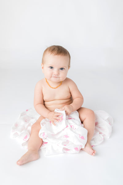 The Flamingo Baby Muslin Swaddle