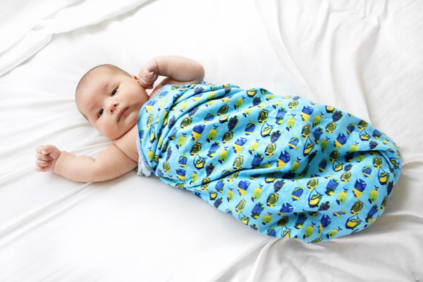 Tropical Fish Flannel Swaddle