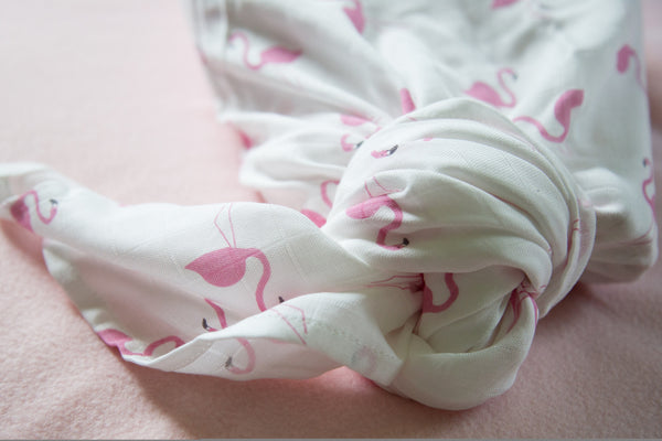 The Flamingo Baby Muslin Swaddle