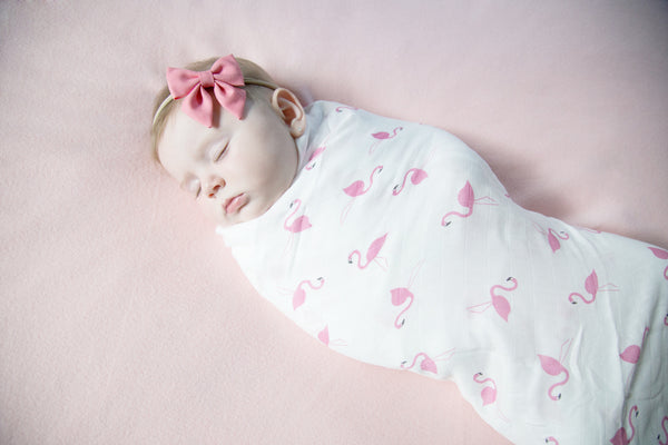 The Flamingo Baby Muslin Swaddle