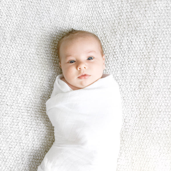 Natural White Muslin Swaddle – Flamingo Baby Co