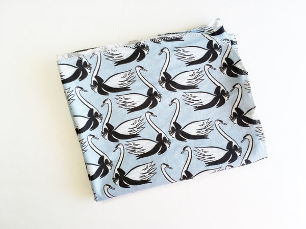 Pearl Swan Flannel Swaddle