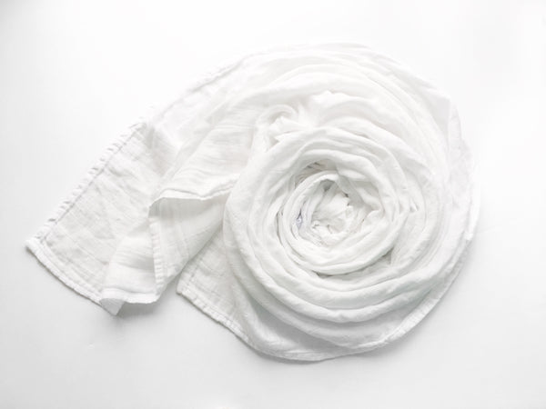 Natural White Muslin Swaddle