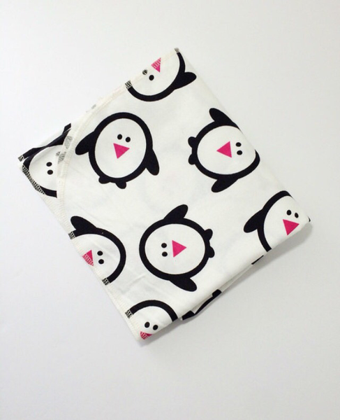 Patty the Penguin Flannel Swaddle