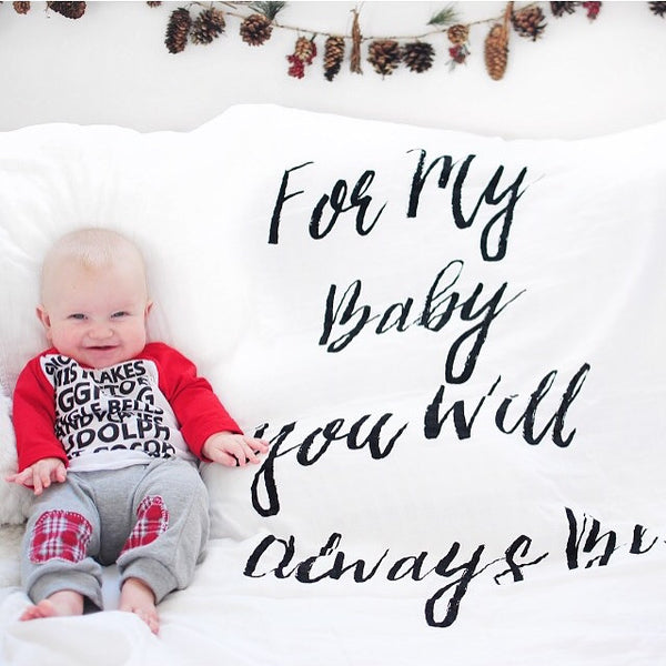 "For My Baby You Will Always Be" Keepsake Muslin Swaddle
