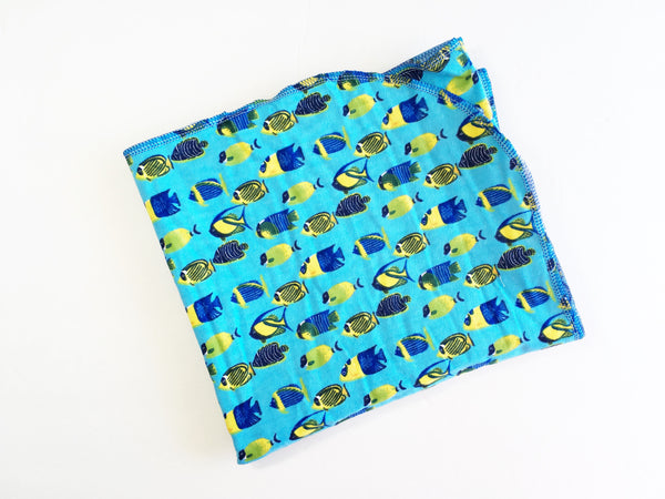 Tropical Fish Flannel Swaddle