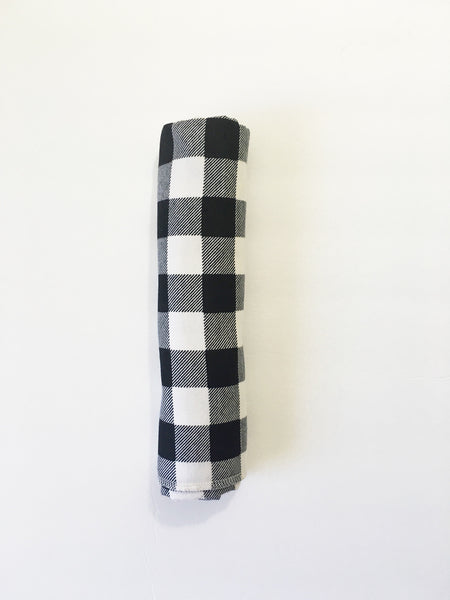 Monochrome Buffalo Plaid Flannel Swaddle