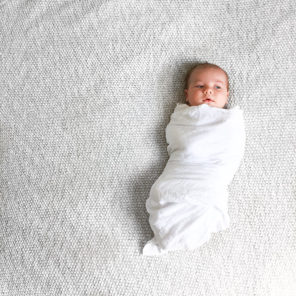 Natural White Muslin Swaddle