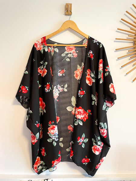 Coral Peony Kimono