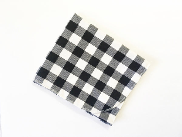 Monochrome Buffalo Plaid Flannel Swaddle
